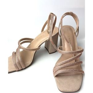 Kelly & Katie blush/nude rhinestone heels 7.5